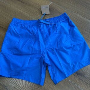 New Burberry Men's Martin Canvas Blue Boxer Swim Shorts 8084322